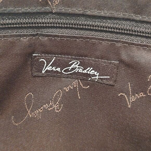 Vera Bradley Boston Expresso Brown Quilted Satchel/Crossbody Bag - Picture 6 of 10